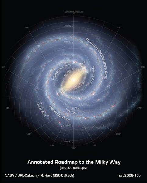 This artists concept illustrates the Milky Ways elegant spiral structure as - photo 6