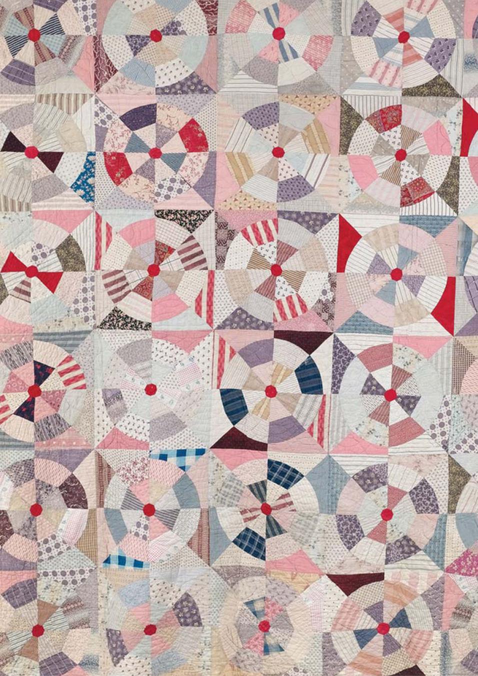 Wheels patchwork quilt late nineteenth century 222 x 255cm Made from - photo 4