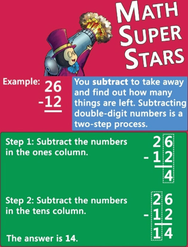 Subtraction Level 3 Pictures Words Review - photo 2