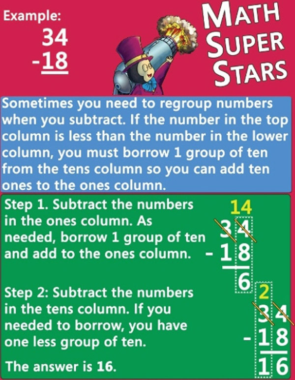 Subtraction Level 3 Pictures Words Review - photo 3