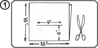 Fold the cloth in half Cut a 9 slit as shown in one of the 16 squares Sew - photo 27