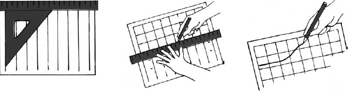 4 Use a set square to draw the top line of your grid Place the ruler against - photo 9