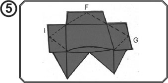 Fold points JKLM down as shown to make legs Now pull one side G out as - photo 18