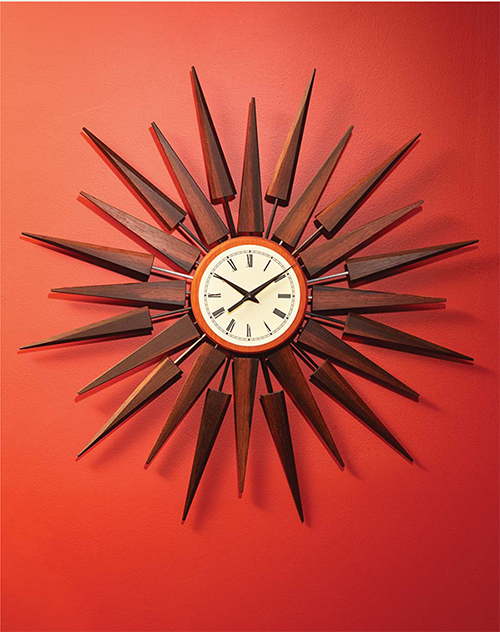 The sunburst-style wall clock came in a variety of shapes and sizes during its - photo 4