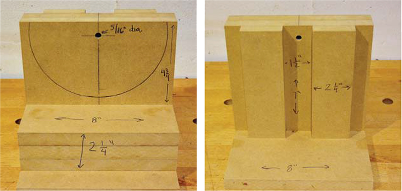 One jig two uses One side of the jig left holds the face in position at the - photo 8