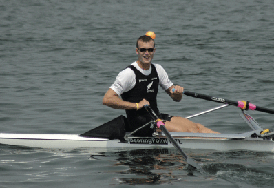 Mah Drysdale has a smile for his supporters soon after crossing the line first - photo 1