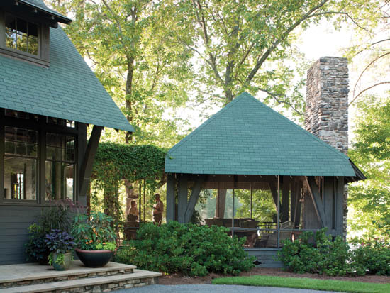 A truly classic country porch with rustic flair for this mountain setting - photo 3