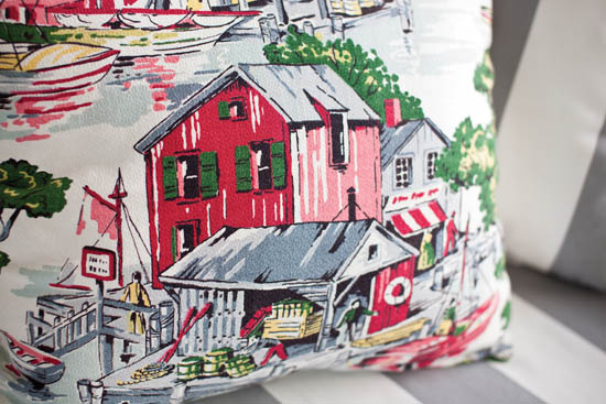 A vintage pillow depicts a coastal scene What better place to tell this - photo 12