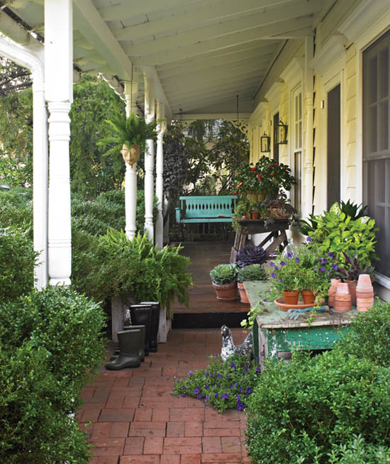 The porch becomes a gardeners potager and a tableau The color of robins - photo 16