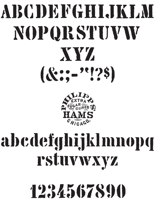 Import Italic INSCRIPTION IONIC STENCIL - photo 49