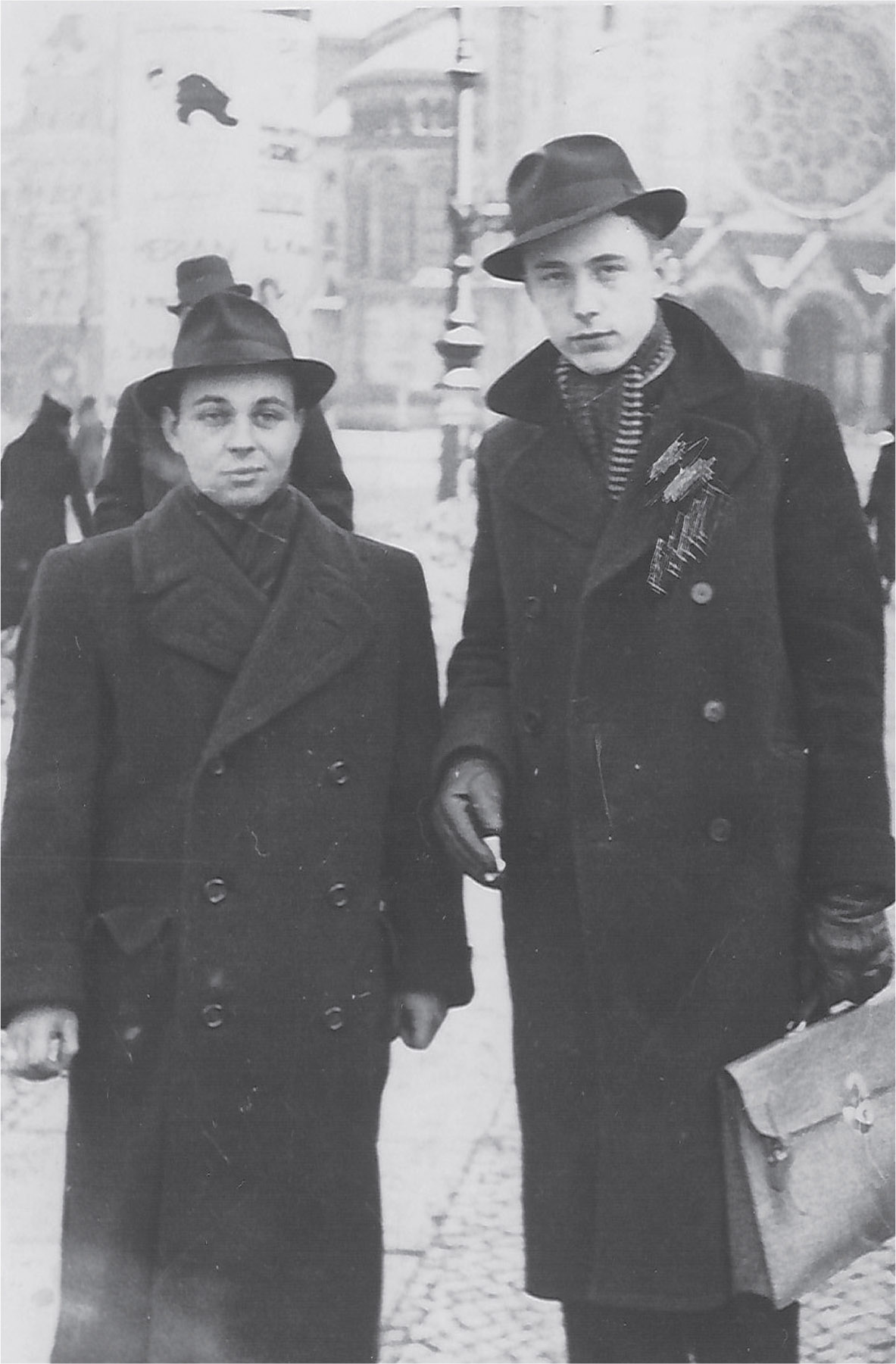 Me on the left in front of the Gedchtniskirche in Berlin circa 1942 with my - photo 6