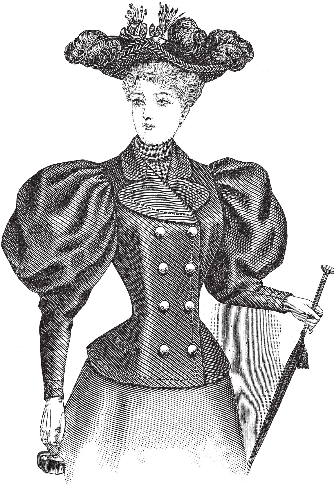 Ladies Double-Breasted Jacket A popular style for women in the 1890s this - photo 5