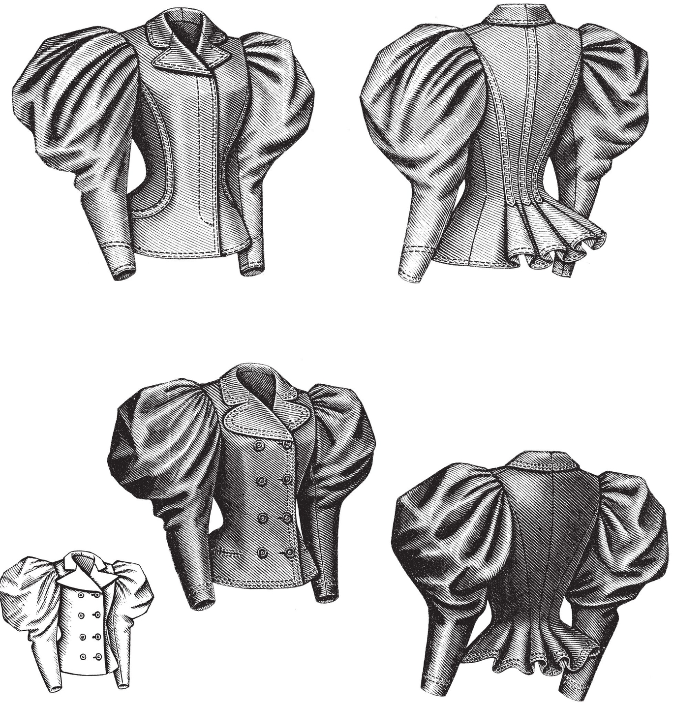 A Variety of Jackets Popular in the 1890s Peplums called skirts by Keystone - photo 6