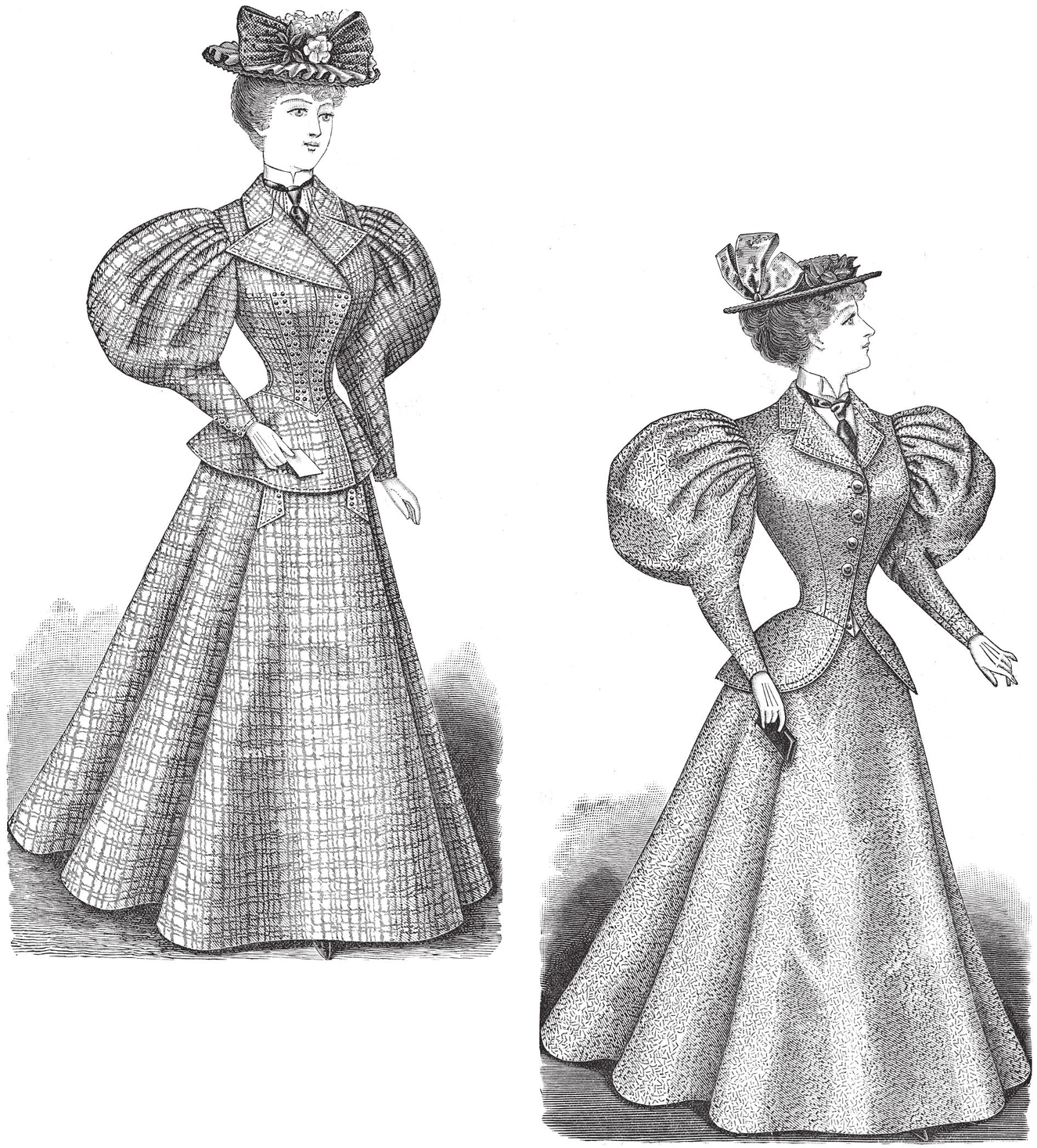 Two Typical Ladies Suits of the Mid-1890s Both suits feature mannish woolen - photo 13