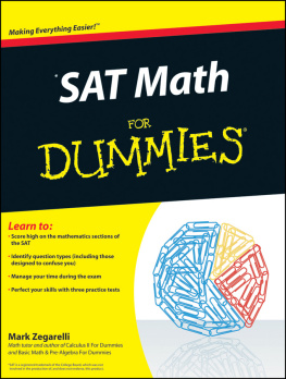 Geraldine Woods SAT For Dummies, Two eBook Bundle: SAT For Dummies and SAT Math For Dummies