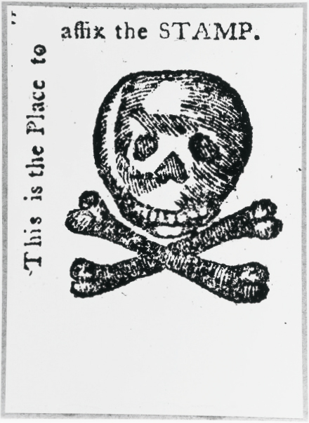 Many newspapers protested the Stamp Act by printing a skull and crossbones - photo 7