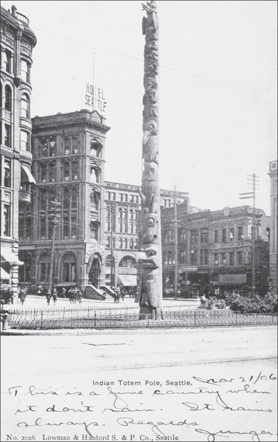 HOTEL SEATTLE This postcard of Pioneer Square in downtown Seattle showing the - photo 2