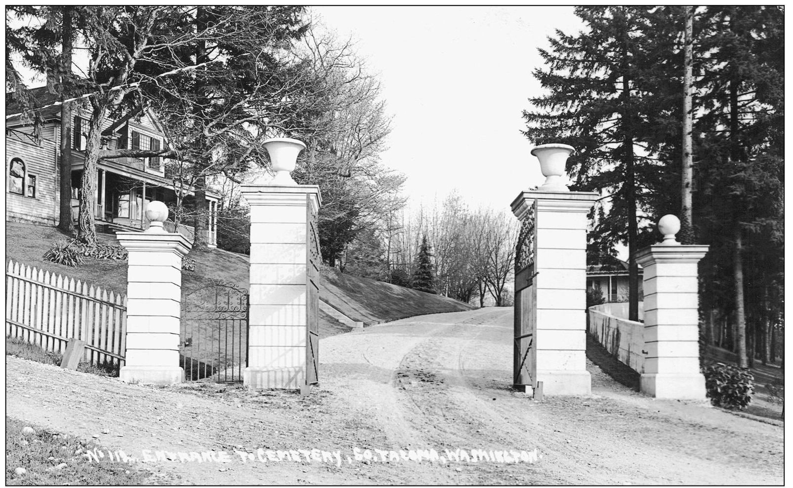 The entrance to Old Tacoma Cemetery was moved to this spot c 1885 The - photo 3