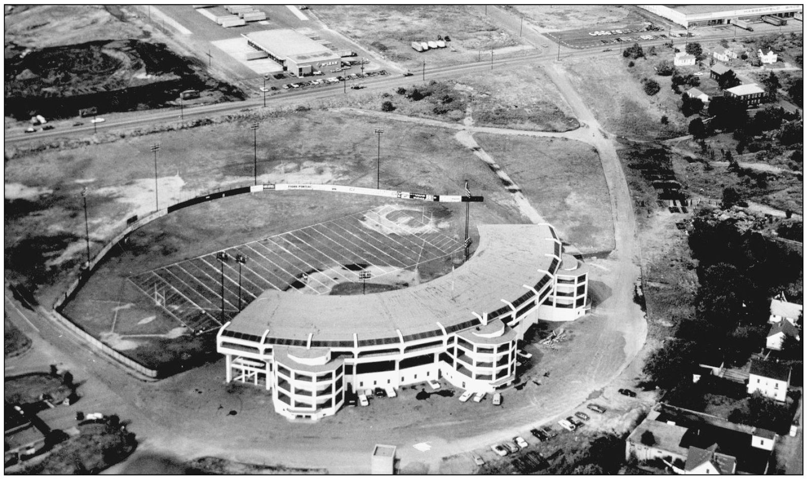 This is an aerial view of McCoy Stadium on September 1 1966 Note the football - photo 8