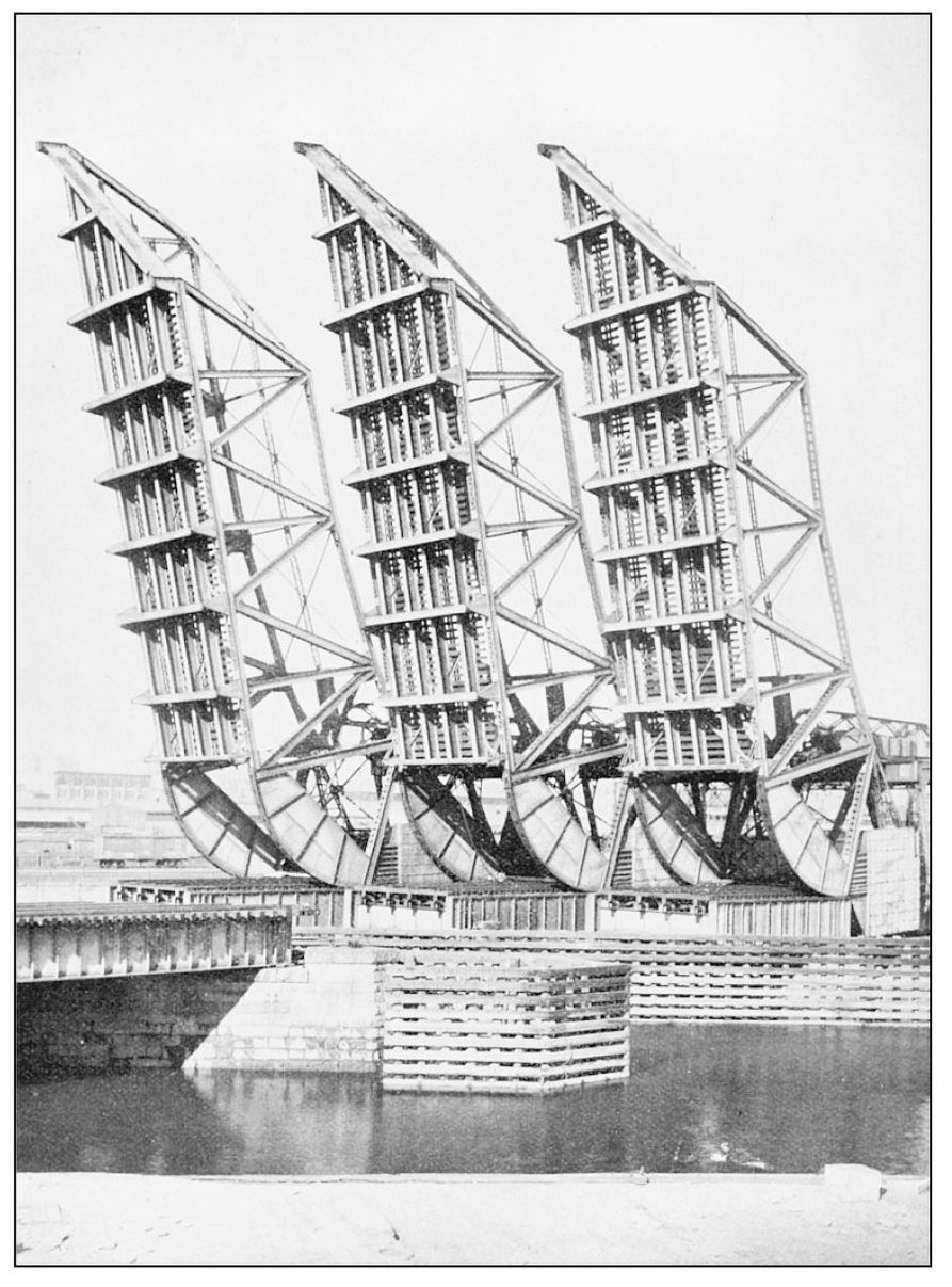 The Three Tower Bridges cross the Fort Point Channel connecting the New York - photo 15