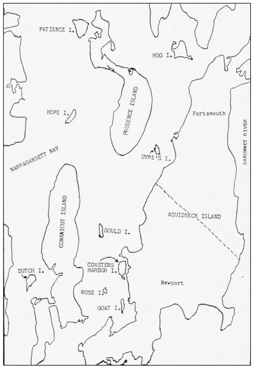 Islands near Newport This map of Narragansett Bay near Aquidneck Island from - photo 5