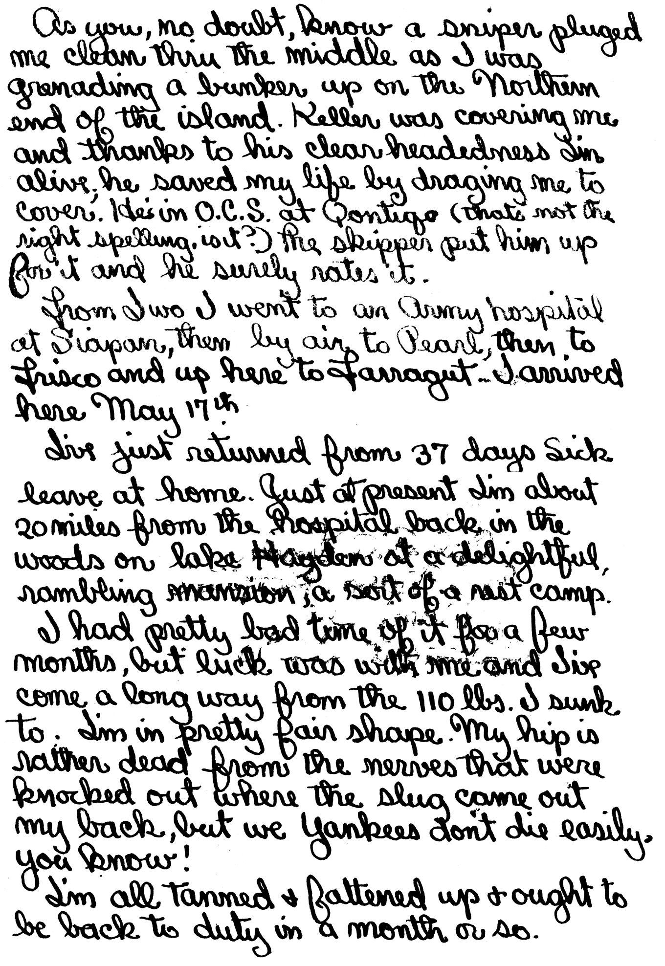 Letter to author by Robert Leader about five months after the battle while the - photo 11