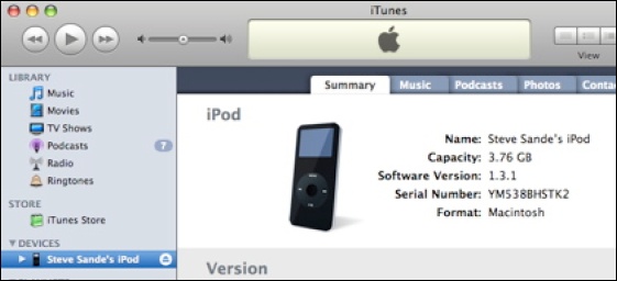 Figure 1 Working with iTunes attach your iPod to your computer select it - photo 1