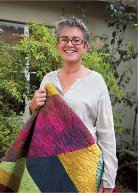 Spike Gillespie at home in Austin Texas showing the back of her quilt For - photo 9