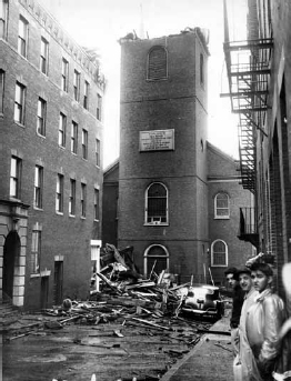 Old North Church wreckage after Hurricane Carol Three North Enders appear at - photo 4