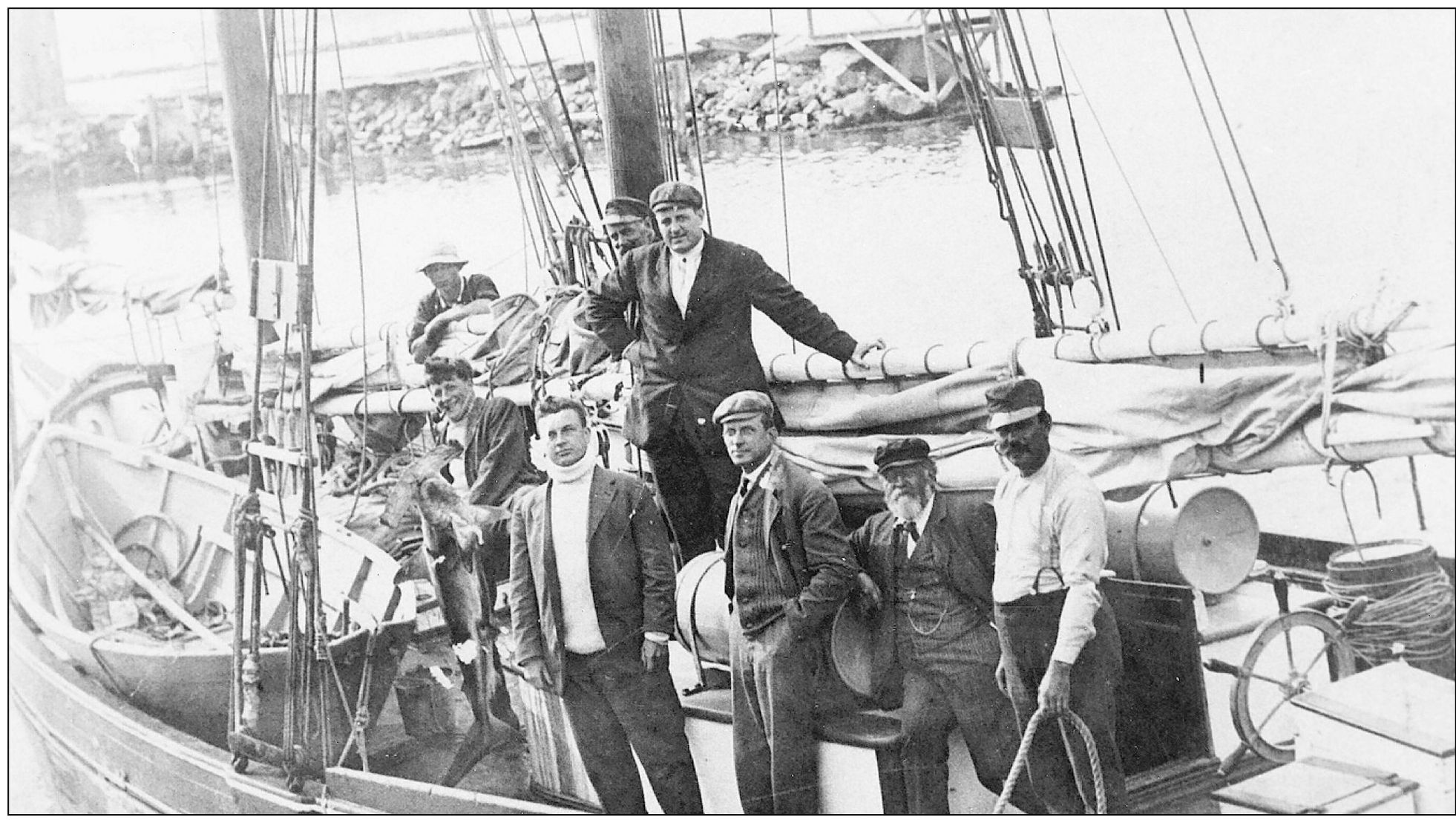 Henry Littlefield far right and his friends are aboard his fishing boat the - photo 6