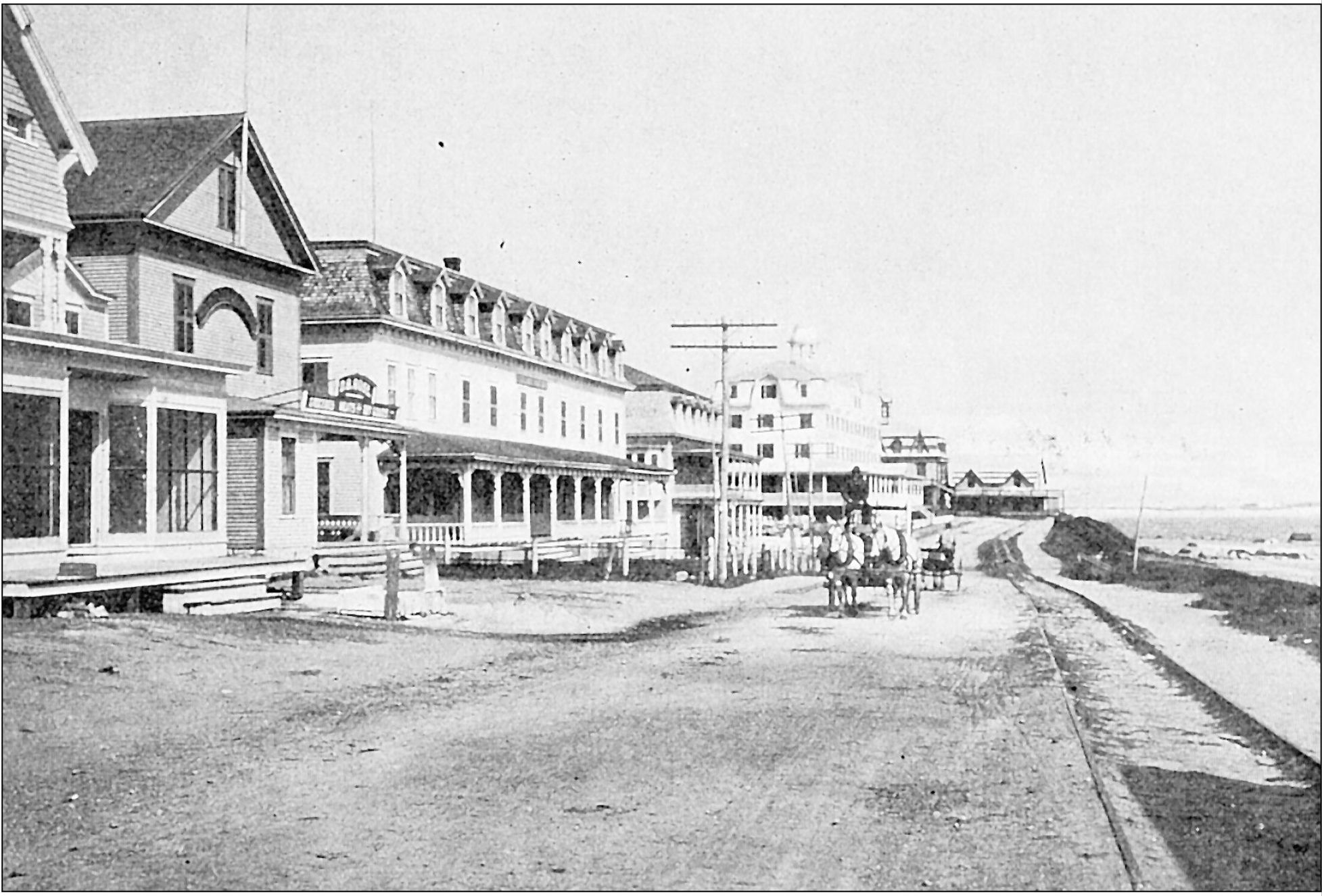 A handsome team of white horses leads the way down Main Street on Block Island - photo 13