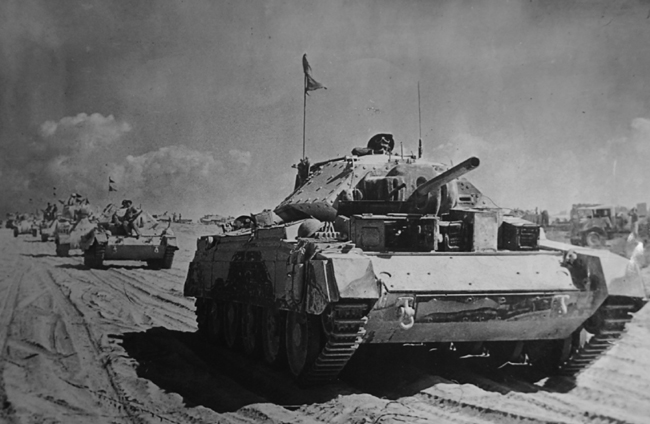 Crusader II CS leads a line of tanks in the Western Desert 1942 First - photo 2