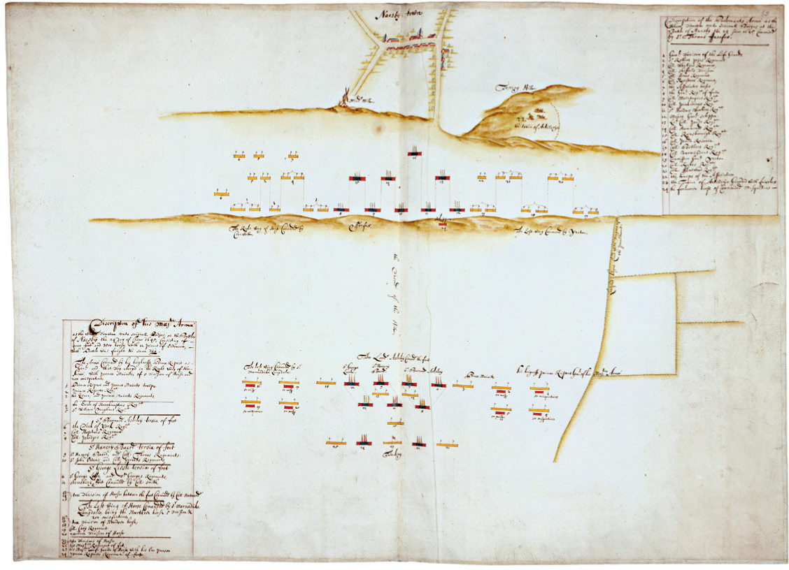 A contemporary battle plan of Naseby 1645 Cromwell and Charles I by - photo 7