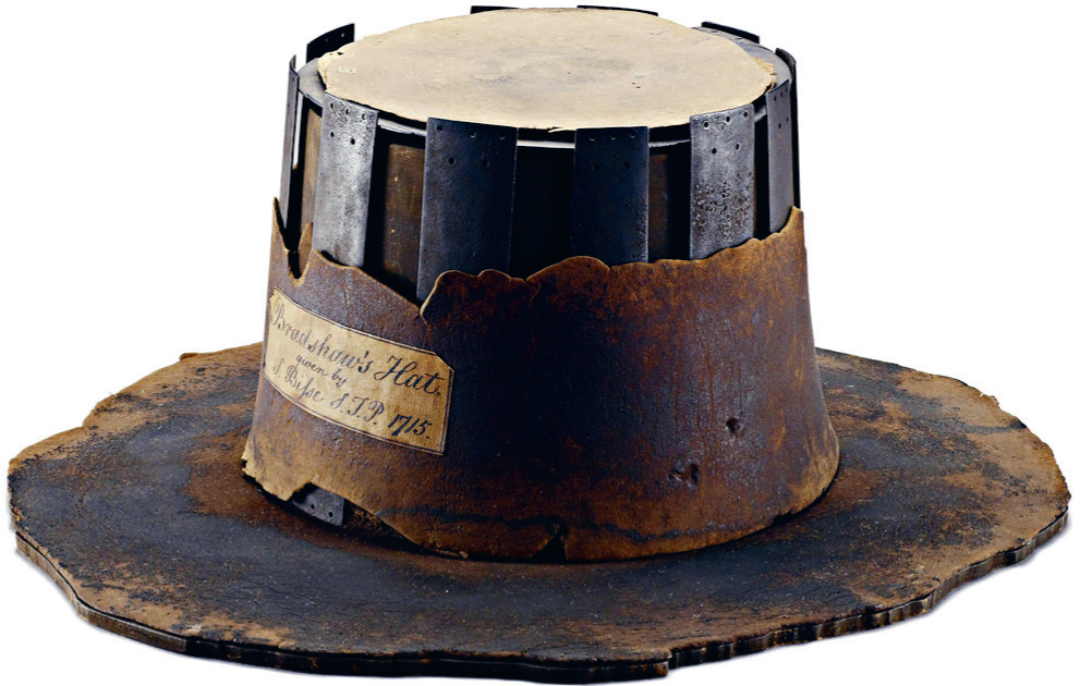 Protective hat leather with iron bands worn by John Bradshaw to pass - photo 9