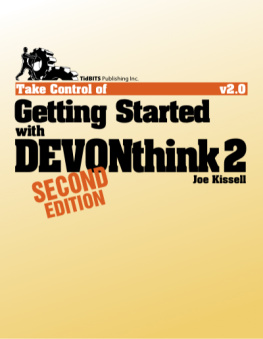 Joe Kissell - Take Control of Getting Started with DEVONthink 2