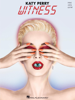 Katy Perry Katy Perry--Witness Songbook