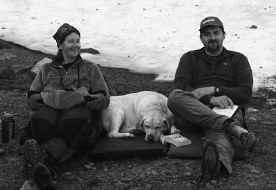 Donna Meshke Parka and the author resting in camp at Goat Lake Goat Rocks - photo 12