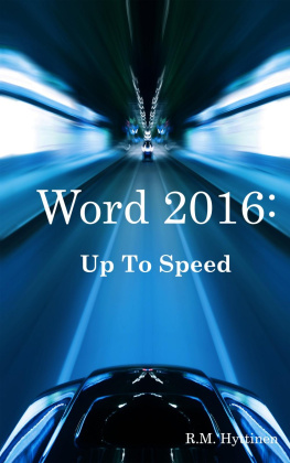 R.M. Hyttinen - Word 2016: Up To Speed