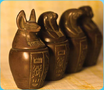 Canopic jars were used to store and preserve the internal organs Each jar - photo 10