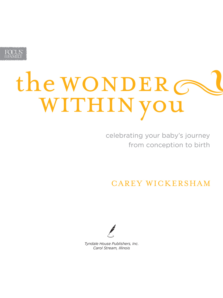 The Wonder Within You Copyright 2014 by Carey Wickersham A Focus on the Family - photo 2