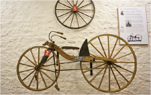 A replica of the Kirkpatrick Macmillan bike can be seen at the bicycle museum - photo 6