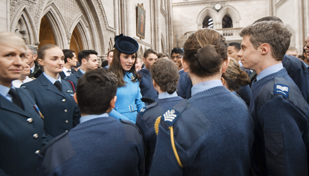 TRUE BLUE Kate meets RAF Air Cadets in London February 2016 ROYAL MOM - photo 3