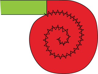 Figure 4 Backstitch to secure the coil stitching at the green wrapped - photo 8