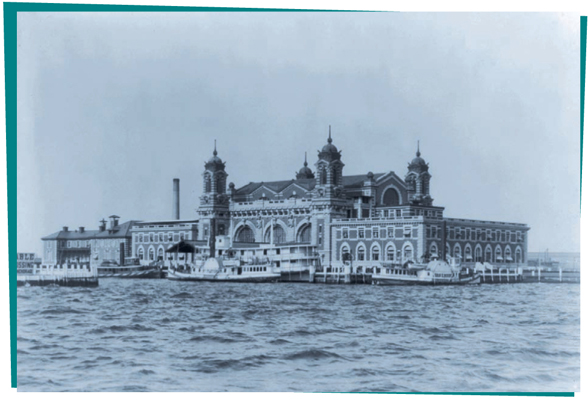 Ellis Island about 1905 with its cluster of red-brick and limestone - photo 10