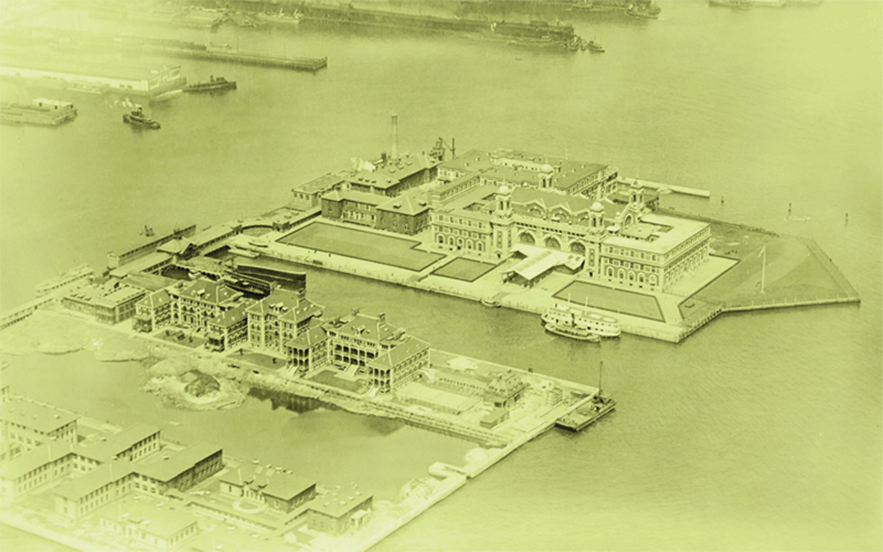 View of Ellis Island about 1920 showing not one but three separate islands - photo 11