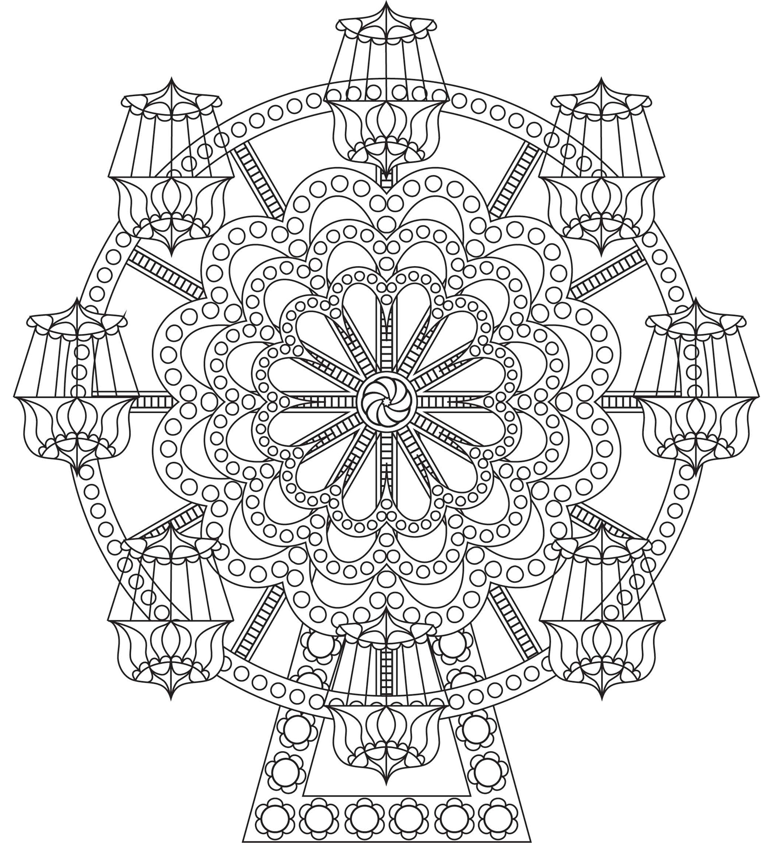 Coloring Dream Mandalas 30 Hand-drawn Designs for Mindful Relaxation - photo 22