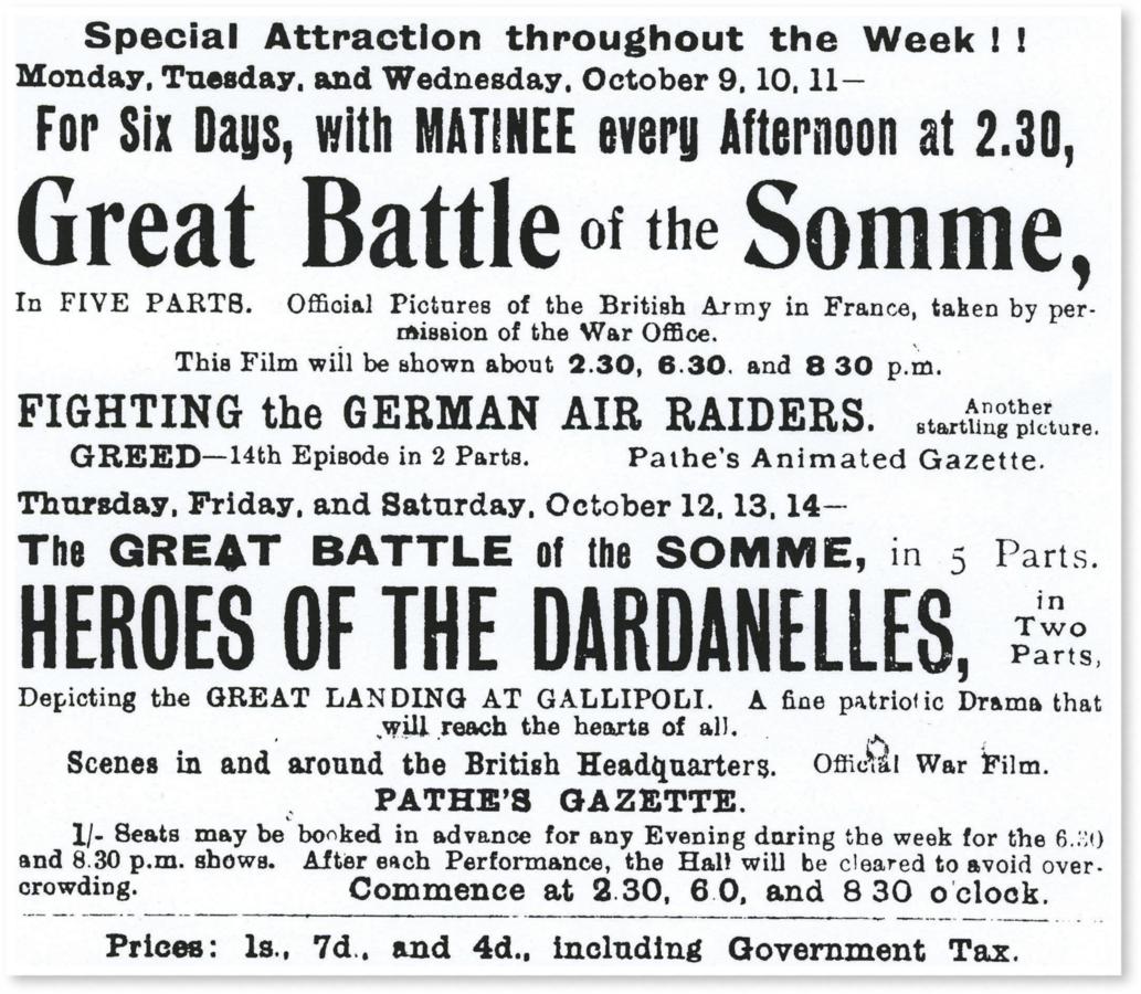 A poster for The Battle of the Somme The film was a great success both in the - photo 2