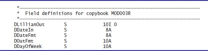 Listing 13 ILE RPG member MOD003R C-spec copybook H OW THE E XAMPLE W - photo 4