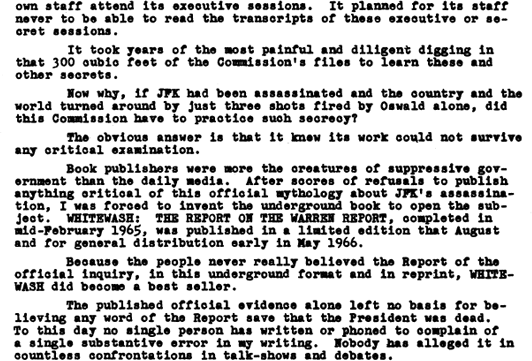 Whitewash IV The Top Secret Warren Commission Transcript of the JFK Assassination - photo 5