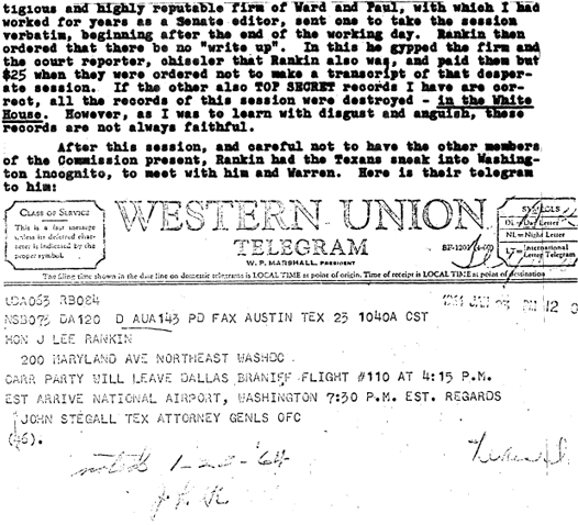 Whitewash IV The Top Secret Warren Commission Transcript of the JFK Assassination - photo 19